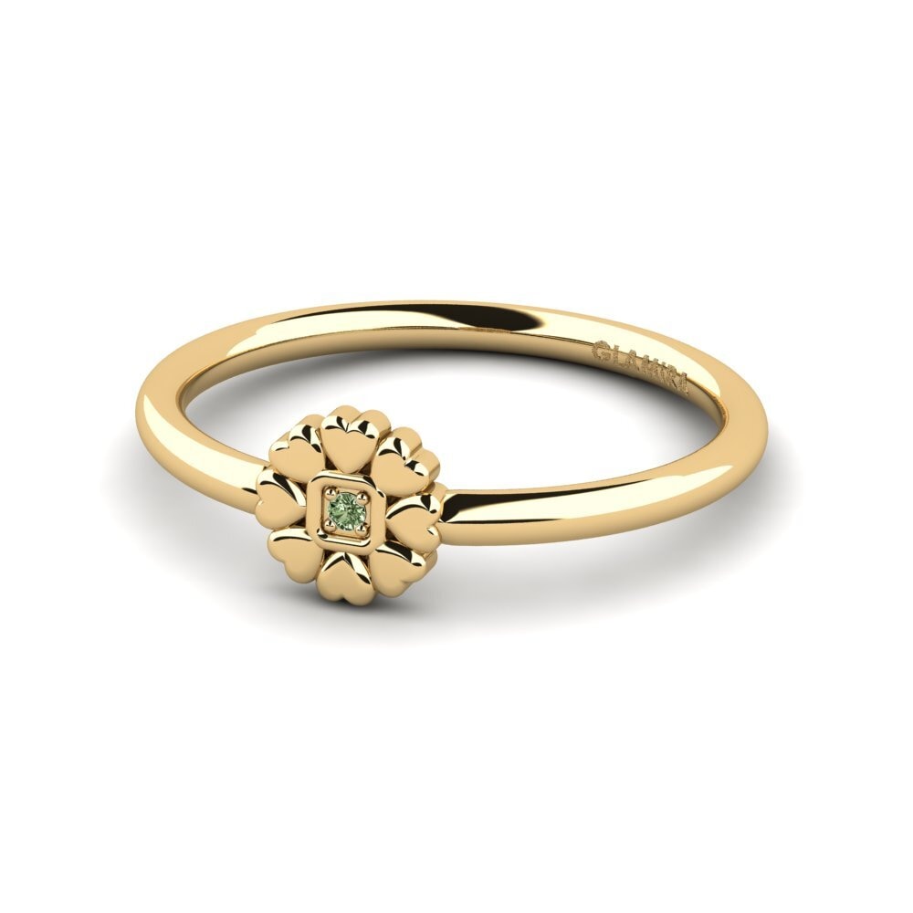 Diamante Verde Anillo Faquil