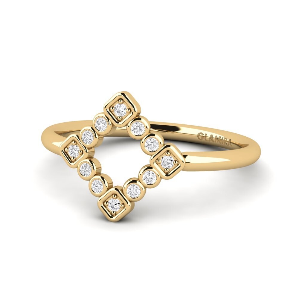 White sapphire Stackable Ring Foct