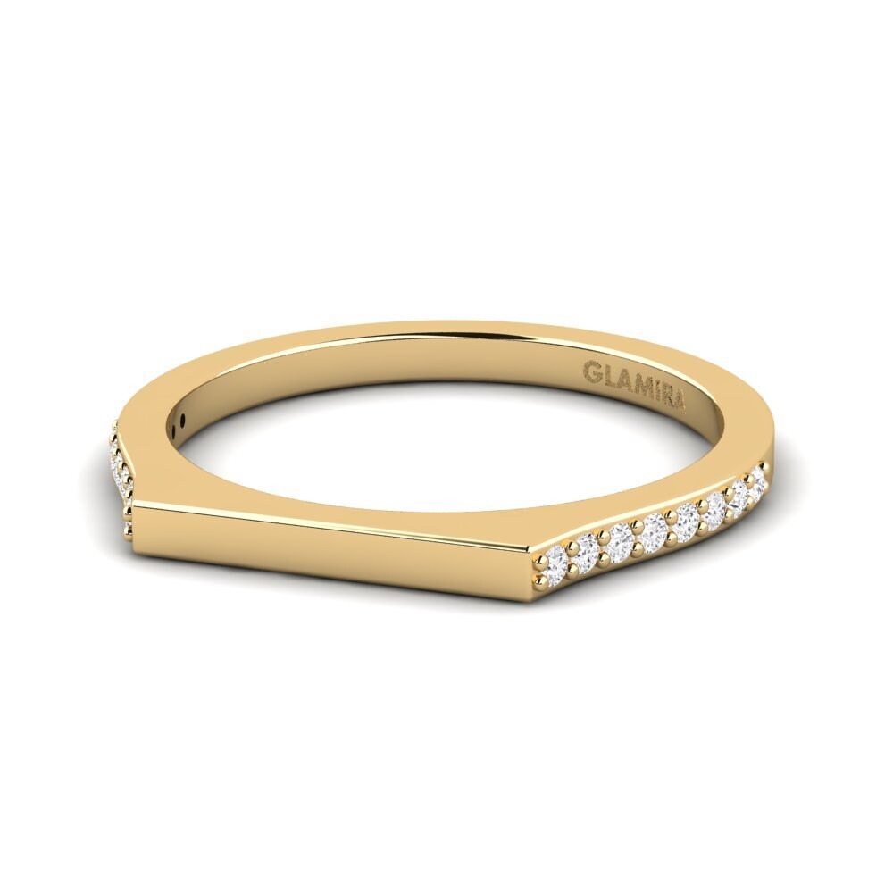 White sapphire Stackable Ring Weele