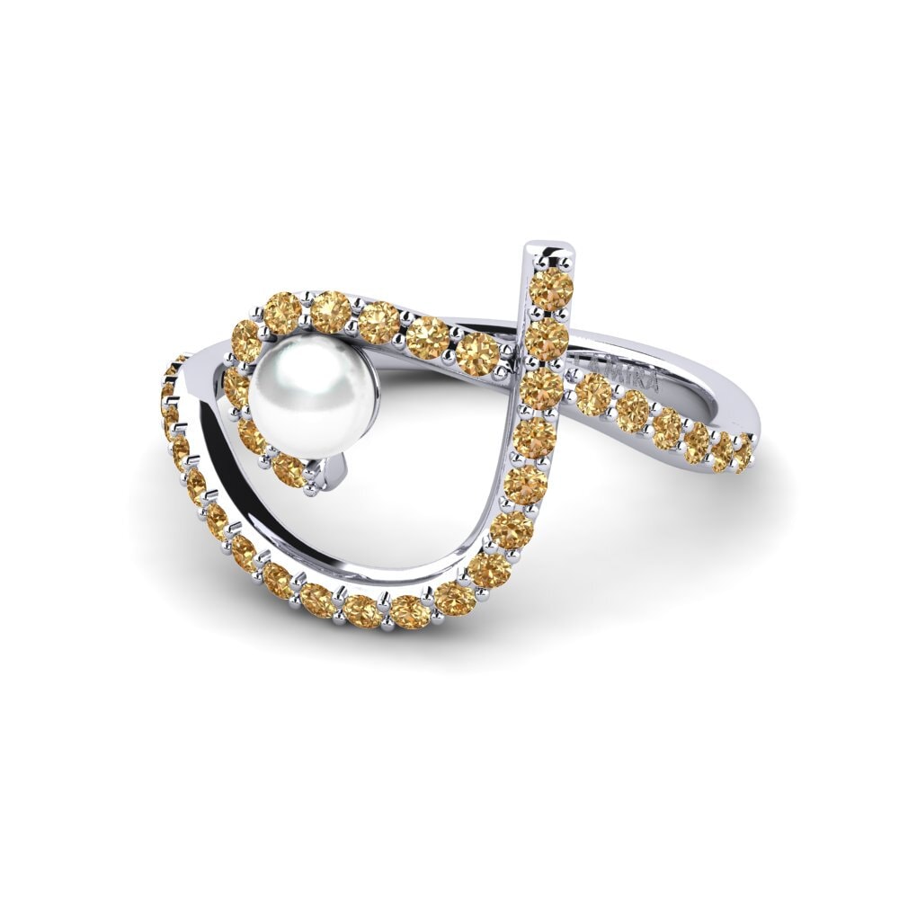 950 Platinum Brown Diamond Ring Wesun