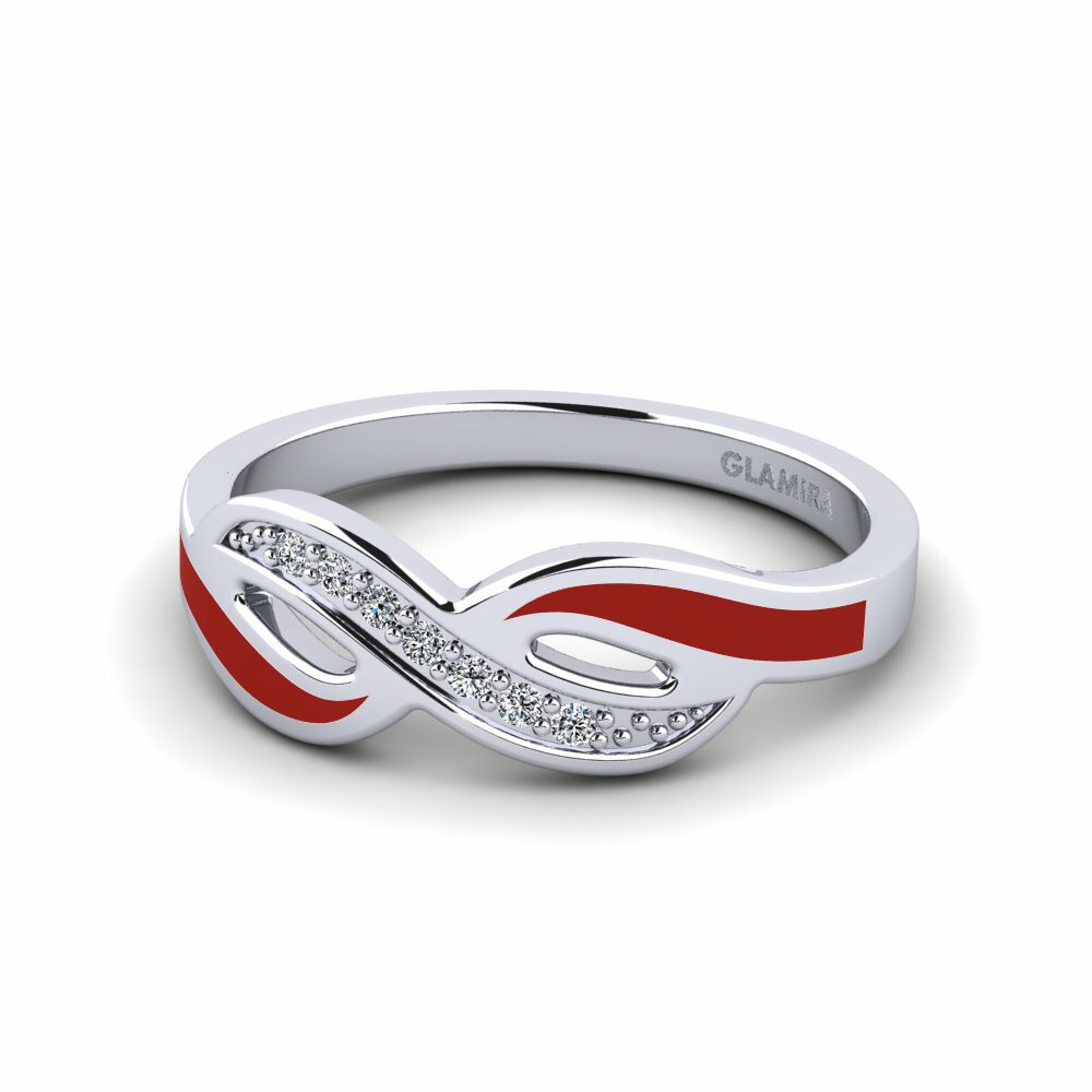 Bagues de fiançailles Argent Blanc Infinity