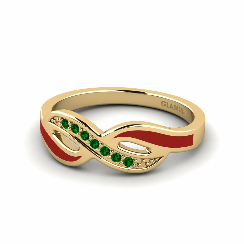 Bagues de fiançailles Zircone Vert Infinity