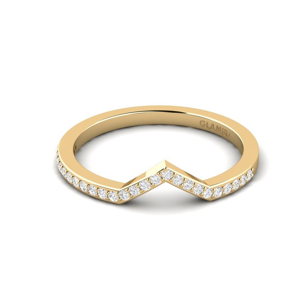 White sapphire Stackable Ring Yappel