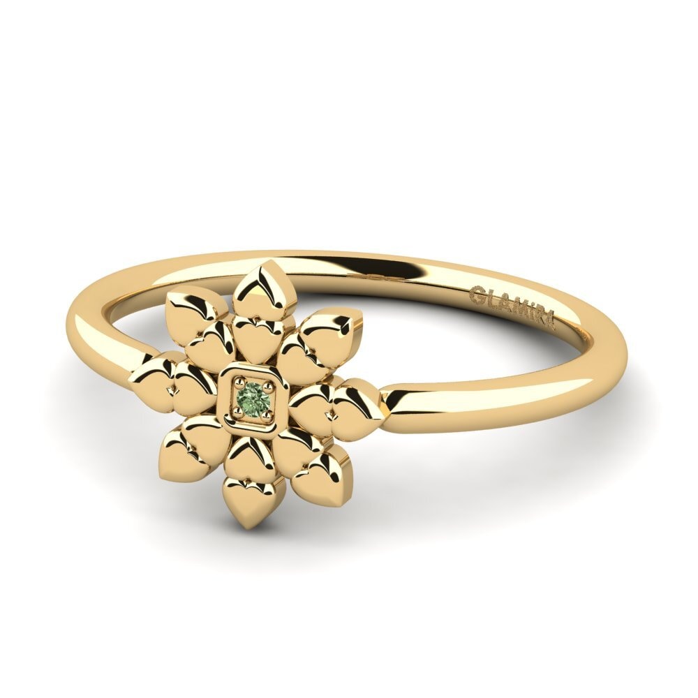 Diamante Verde Anillo Geyb