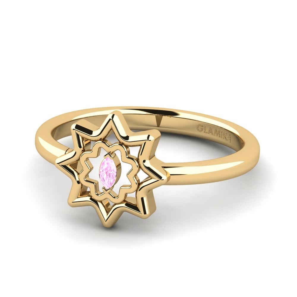 Zafiro Rosado Anillo Hendgi