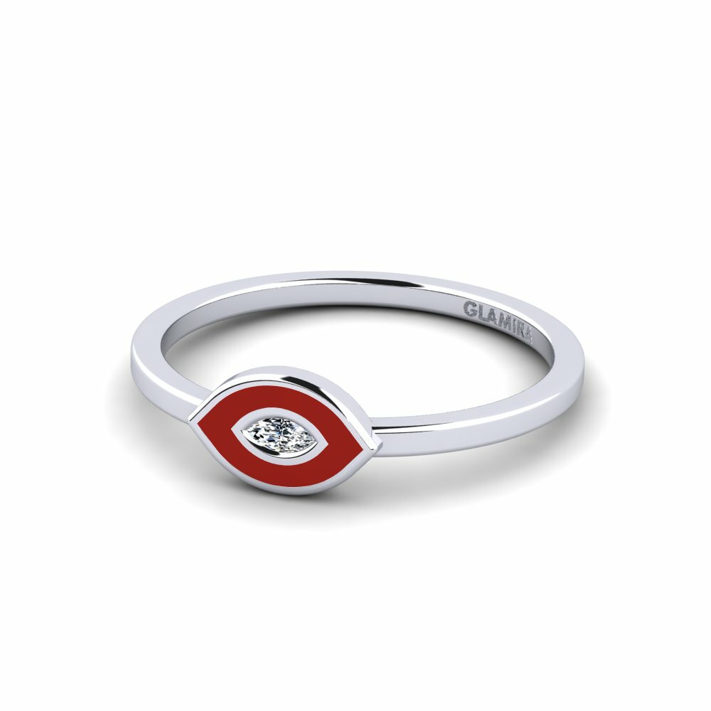 Bagues de fiançailles Argent Blanc Evil Eye