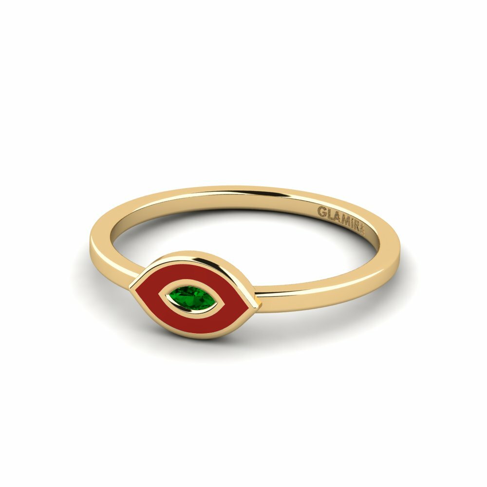 Bagues de fiançailles Zircone Vert Evil Eye