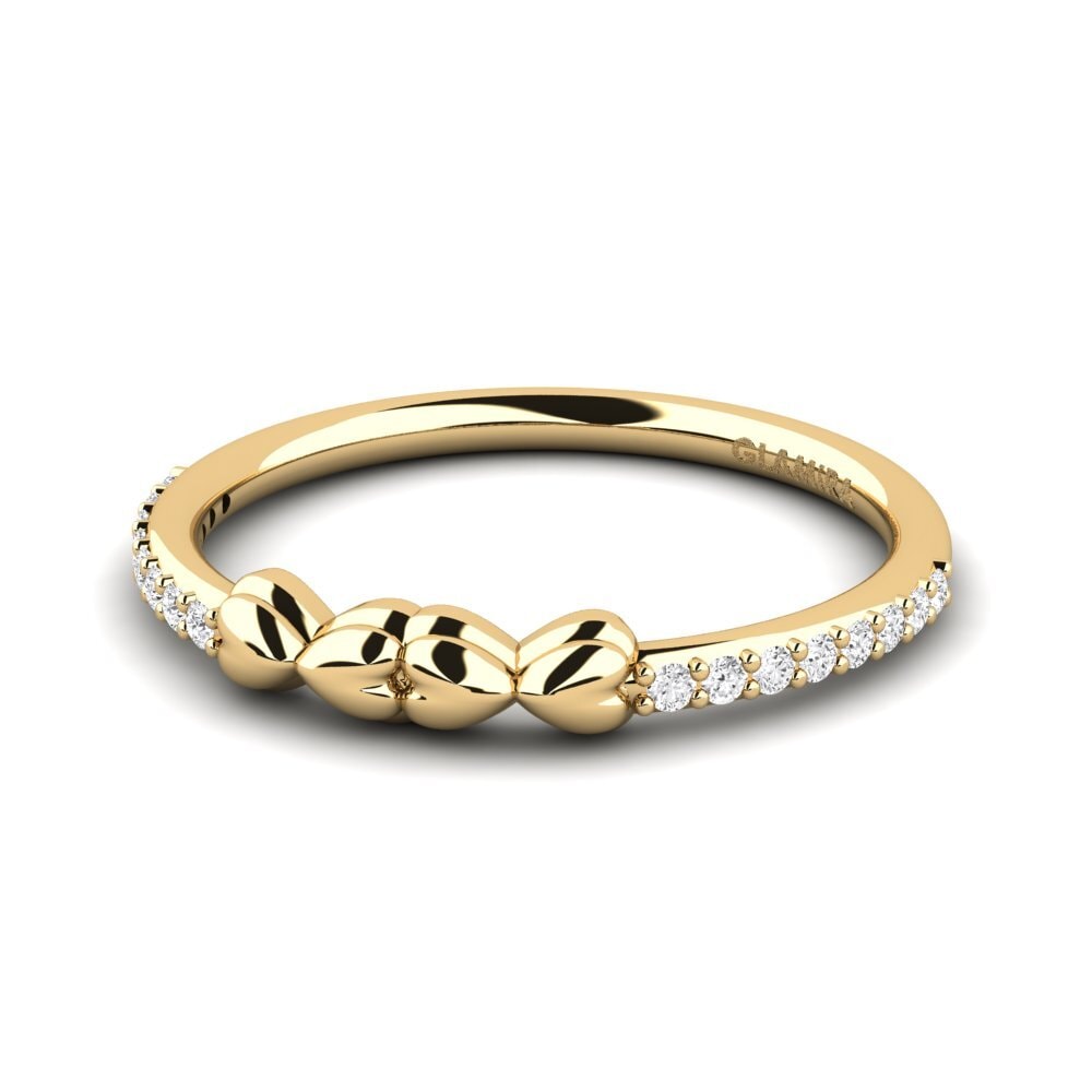 White sapphire Stackable Ring Komoncer