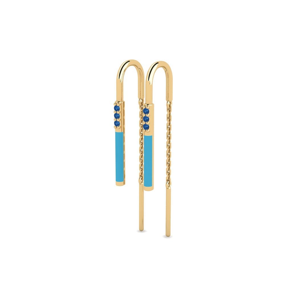 Zircone Bleu Foncé Boucle d'oreille femme Agriomandra