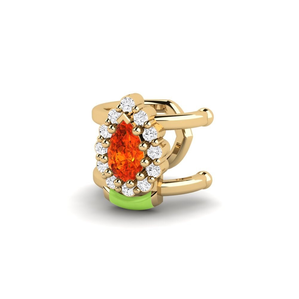 Orange Sapphire Women's Earring Andover