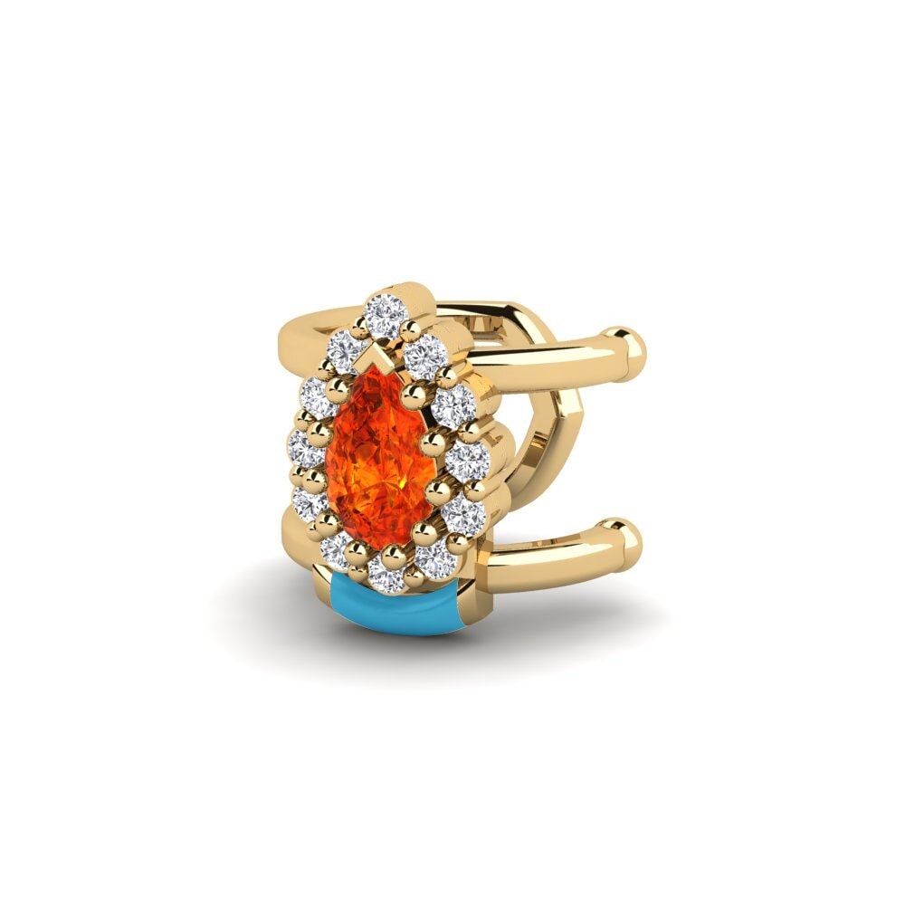Orange Sapphire Women's Earring Andover