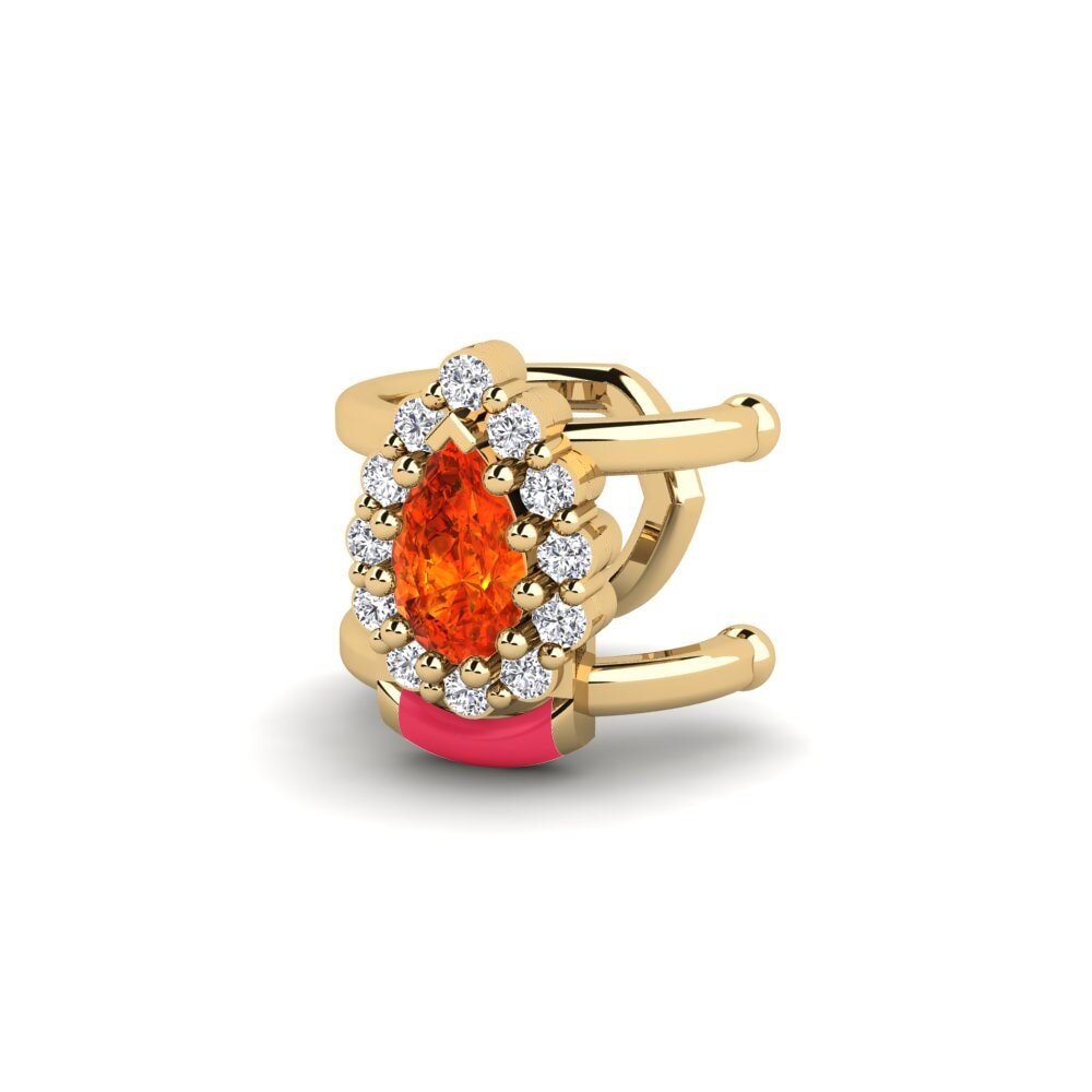 Orange Sapphire Women's Earring Andover