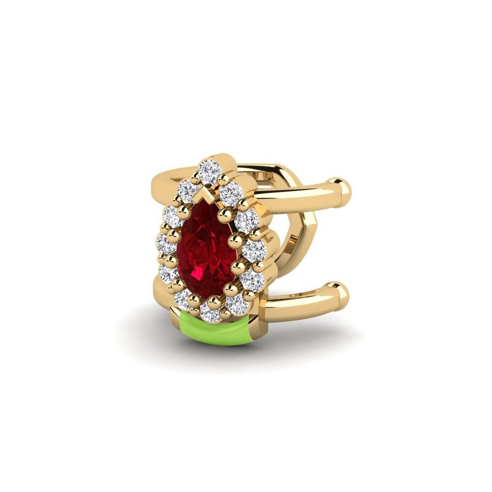 Circonita Roja Pendiente de mujer Andover