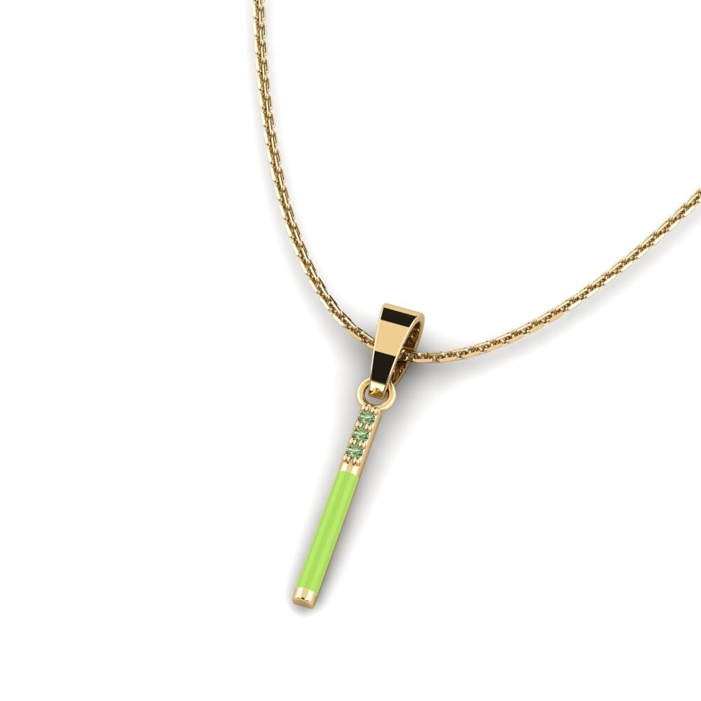 Diamante Verde Colgante de Mujer Antikeros