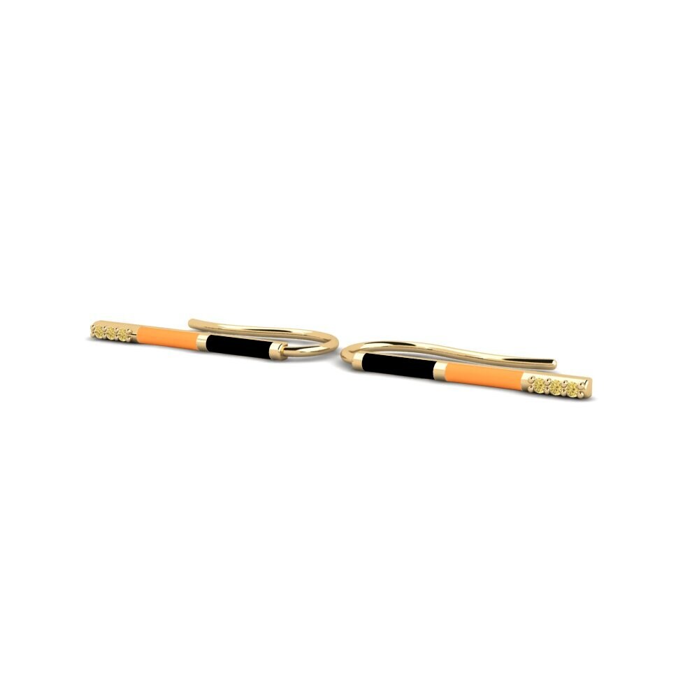 Diamante Amarillo Pendiente de mujer Apostoloi