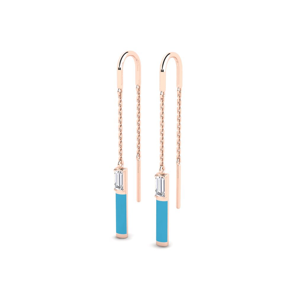 14k Oro Rosa Pendiente de mujer Arnaouti