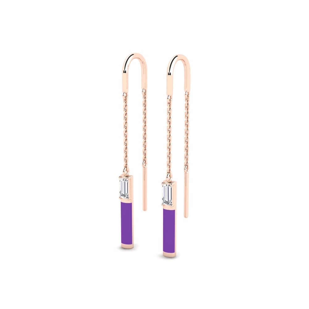 14k Oro Rosa Pendiente de mujer Arnaouti