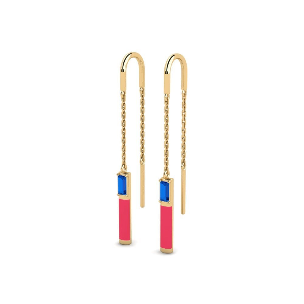 Zircone Bleu Foncé Boucle d'oreille femme Arnaouti