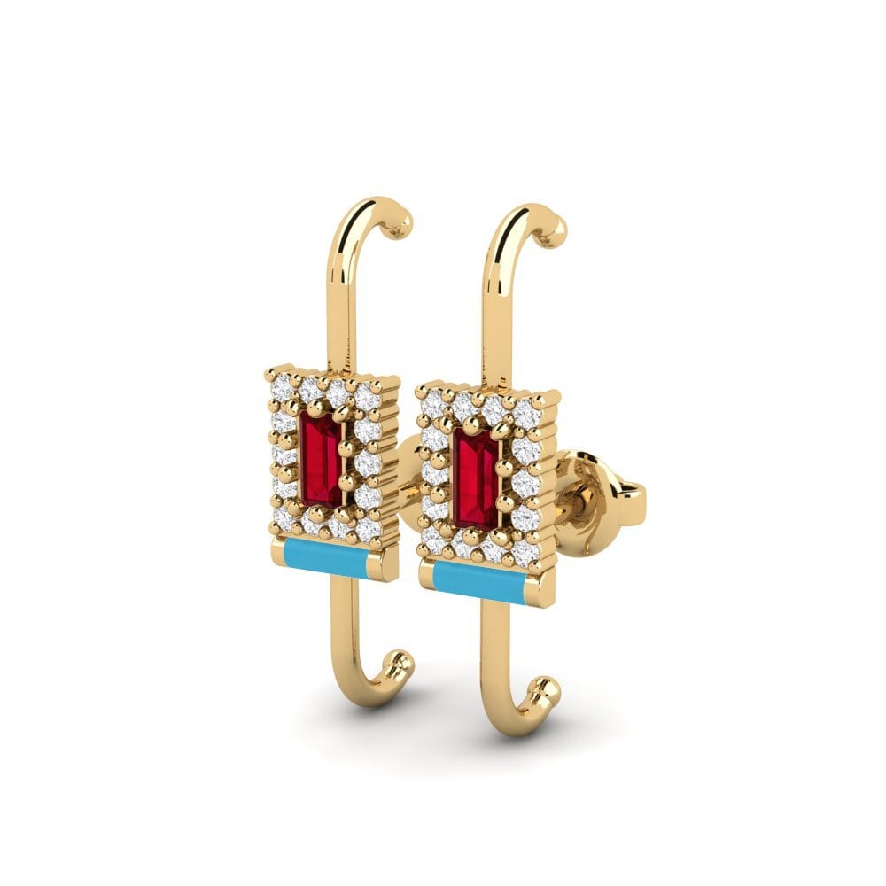 Circonita Roja Pendiente de mujer Ashford