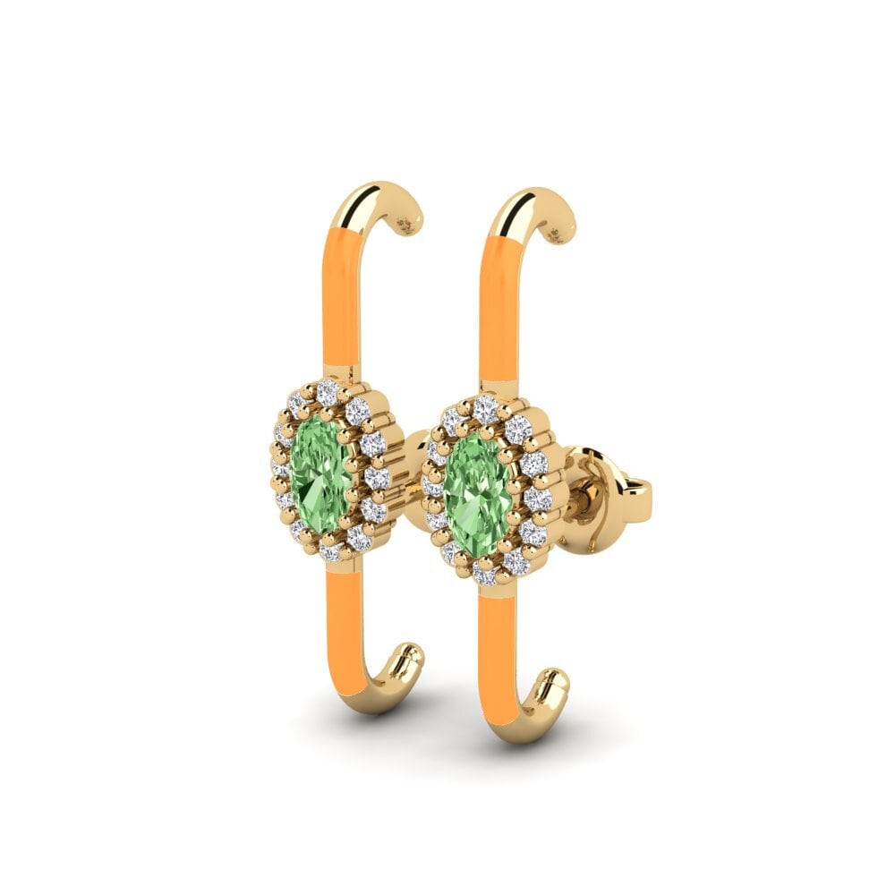 Diamante Verde Pendiente de mujer Bozrah