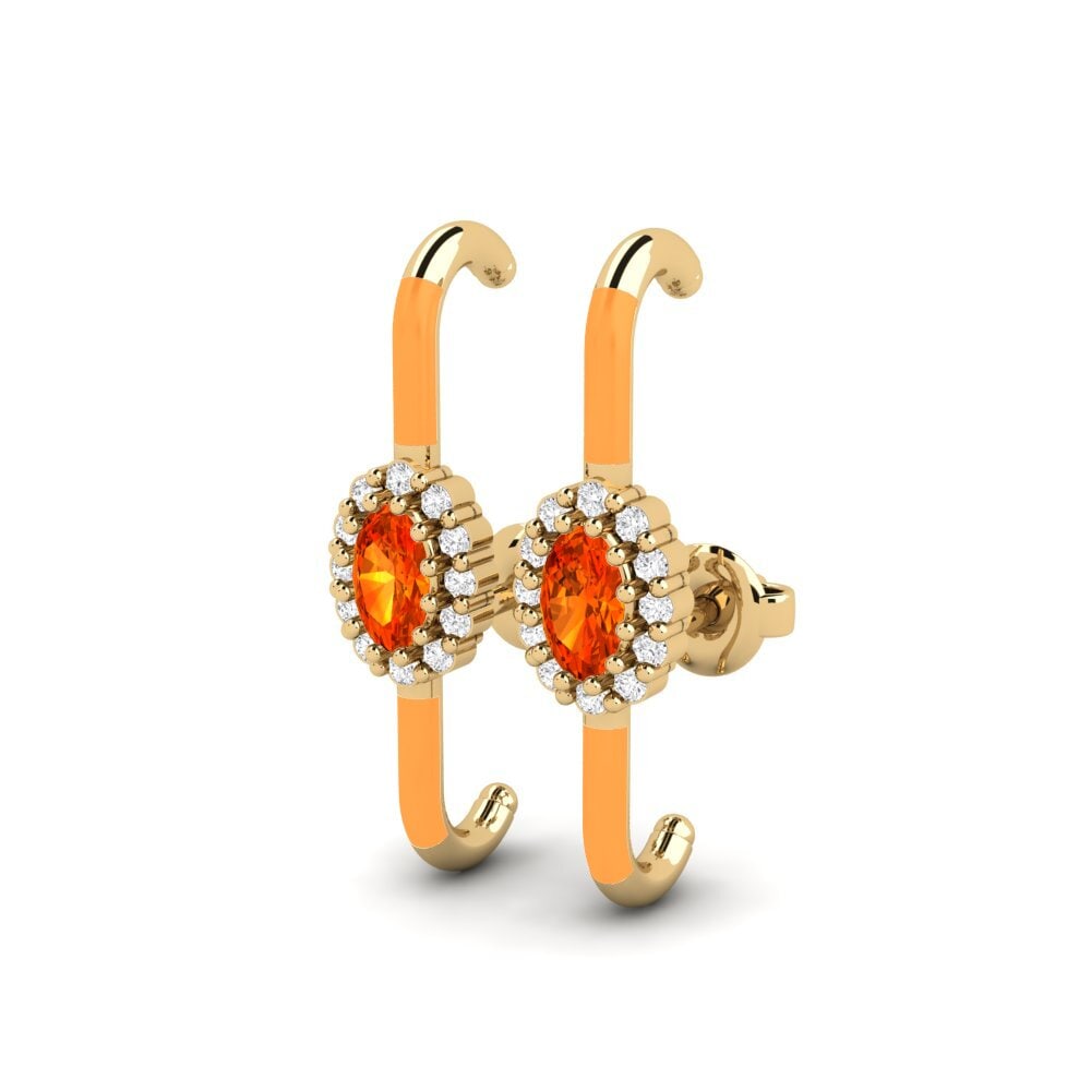 Orange Sapphire Women's Earring Bozrah