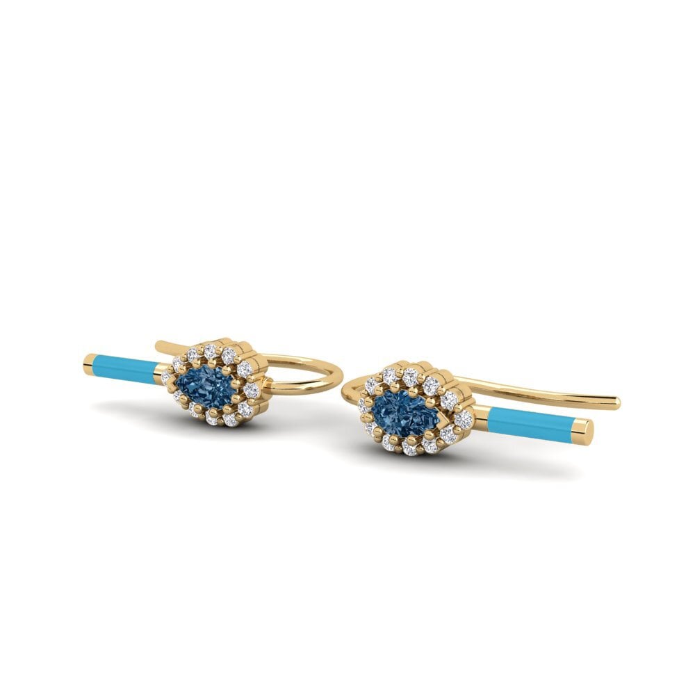 Diamante Azul Pendiente de mujer Canterbury
