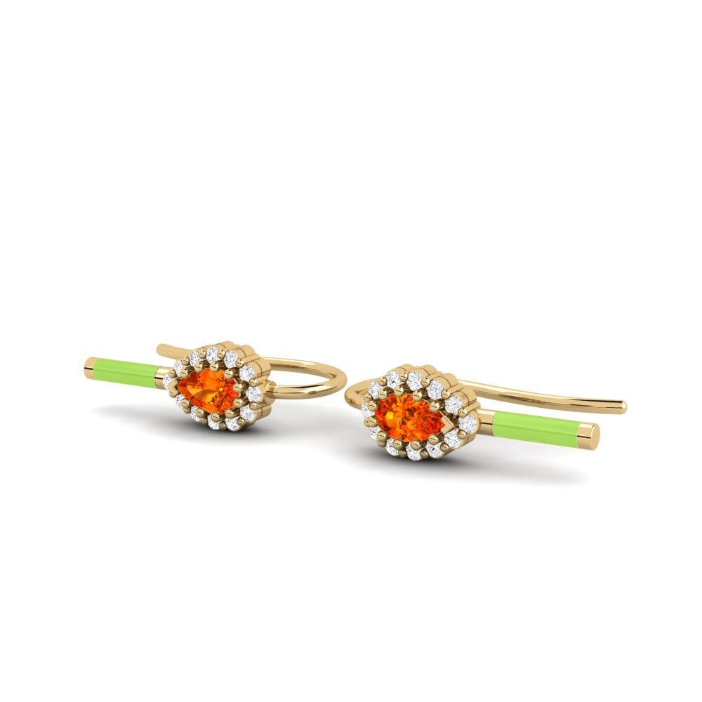 Orange Sapphire Women's Earring Canterbury