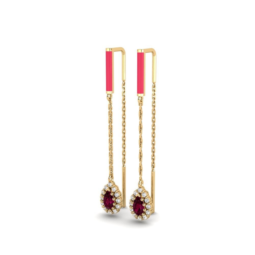 Rhodolite Garnet Women's Earring Cheshire