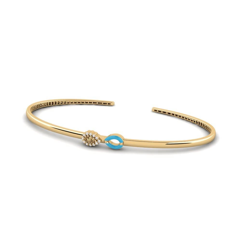 Diamante Marrón Pulsera de palma Claxton