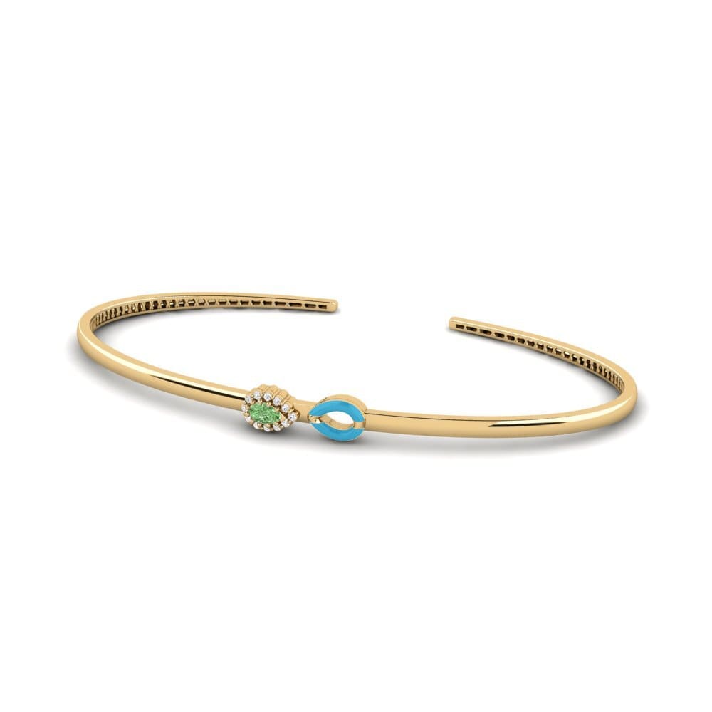Diamante Verde Pulsera de palma Claxton
