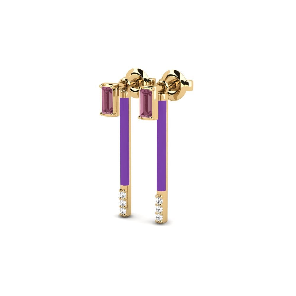 Rhodolite Garnet Women's Earring Diapori