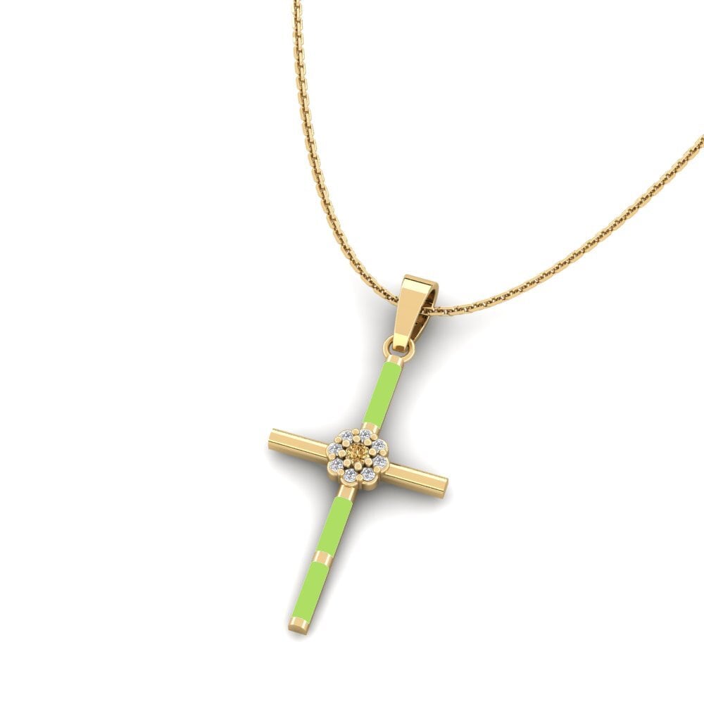 Diamante Marrón Colgante de Mujer Duluth