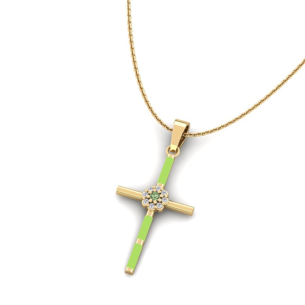 Diamante Verde Colgante de Mujer Duluth