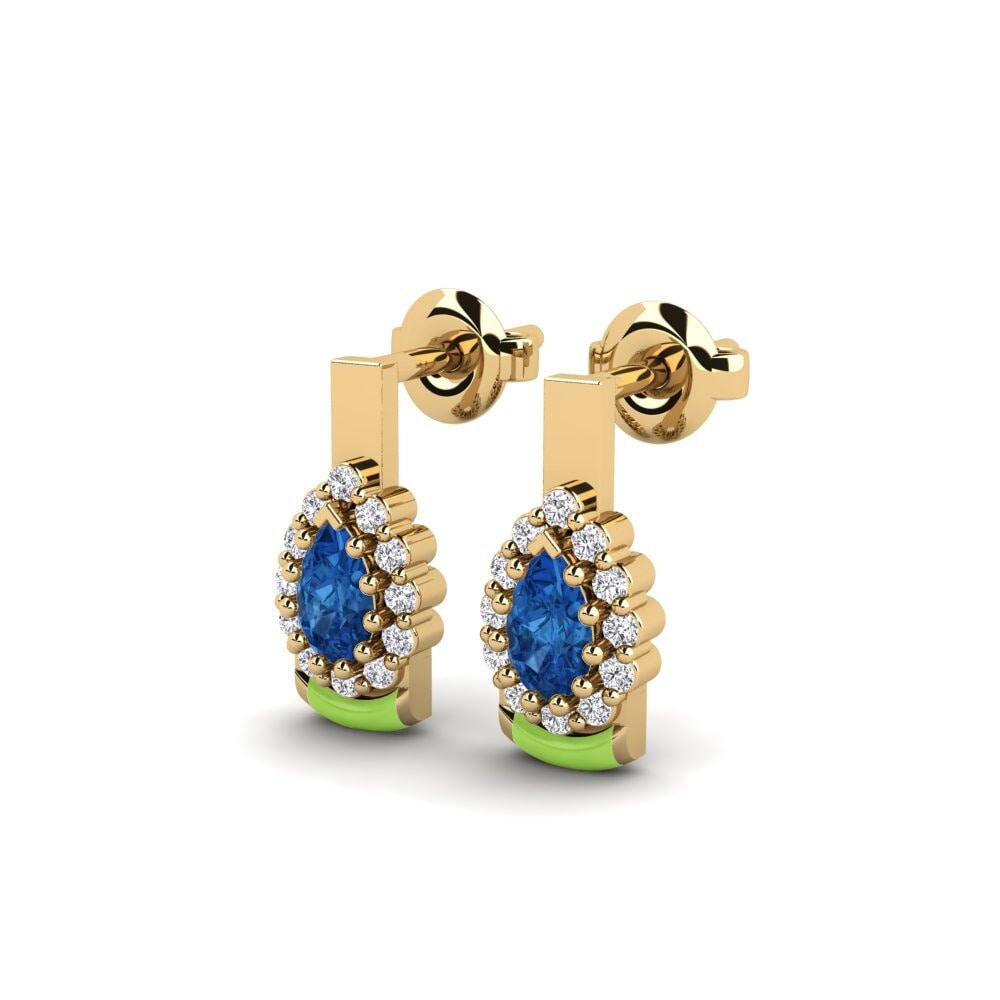 sapphire-zirconia ต่างหู Enfield