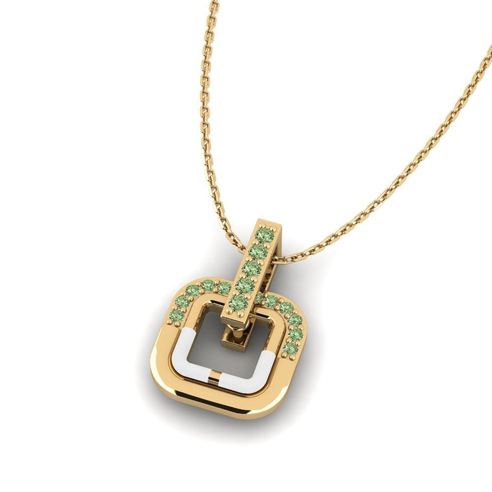 Diamante Verde Colgante de Mujer Enhance