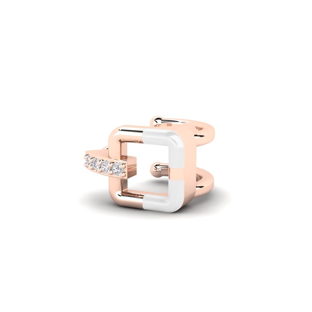 14k Oro Rosa Pendiente de mujer Expertise