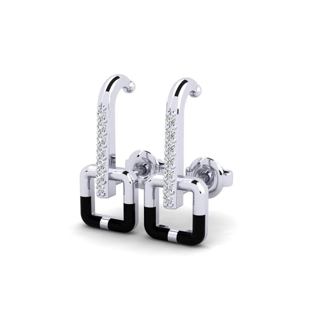 14K White Gold Earring Federal