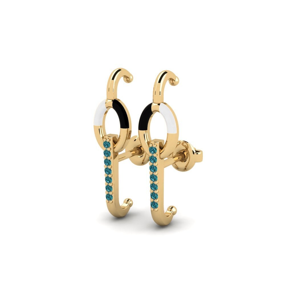 Blue Diamond Women's Earring Federally