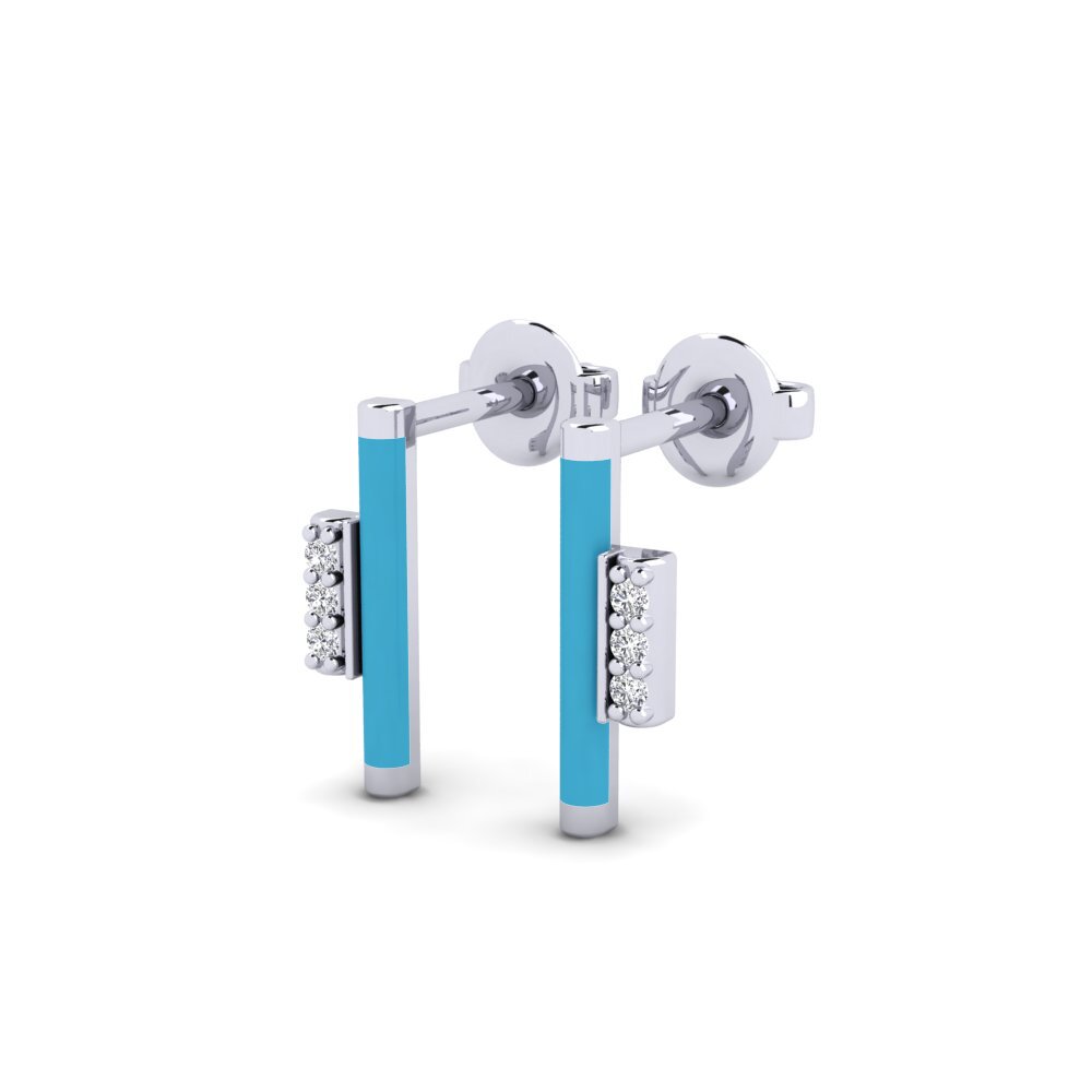 950 Palladium Damen ohrring Ftena