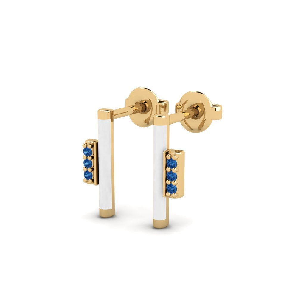 Zircone Blu Scuro Orecchino da donna Ftena