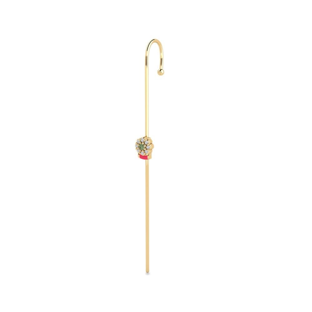 Diamante Verde Pendientes Gashen