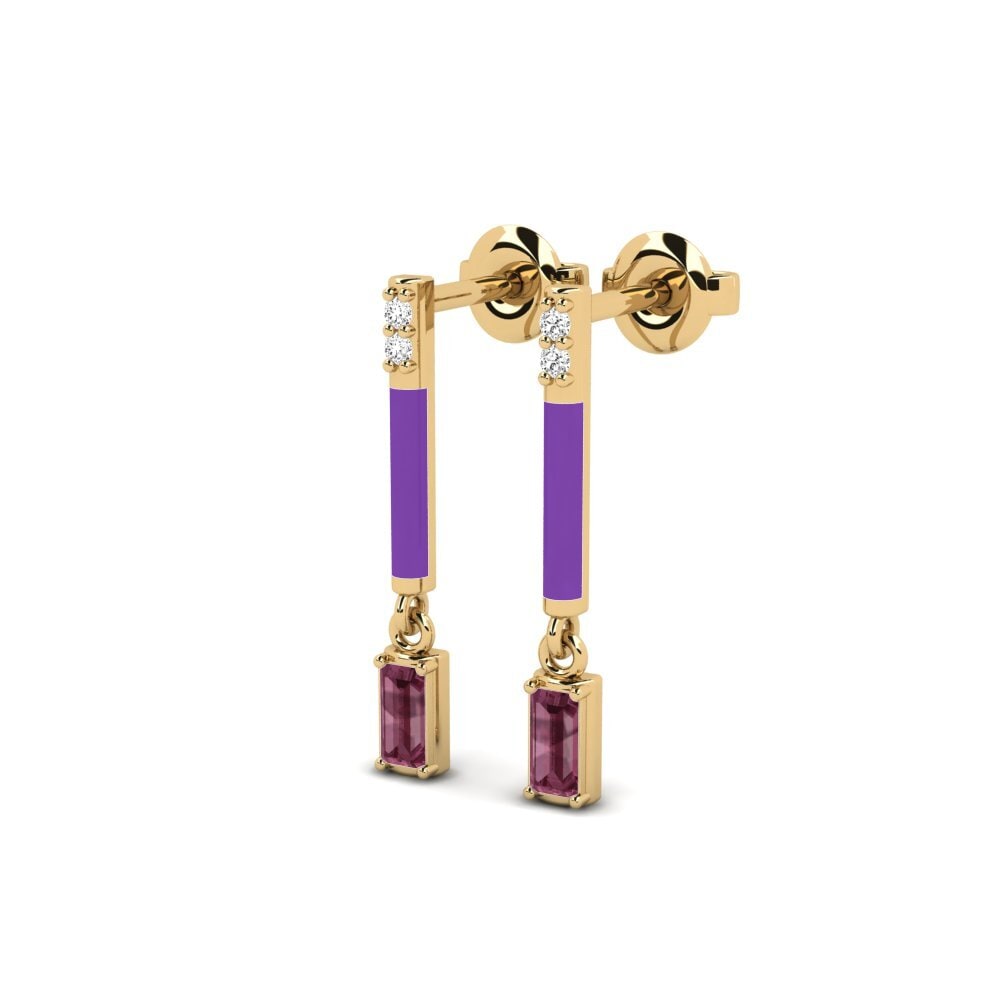 Granate Rhodolite Pendiente de mujer Gramvousa - A