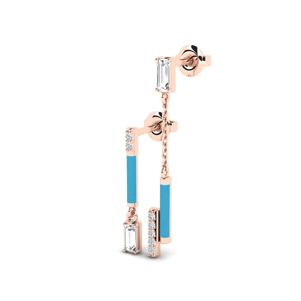 14k Oro Rosa Pendiente de mujer Gramvousa - SET
