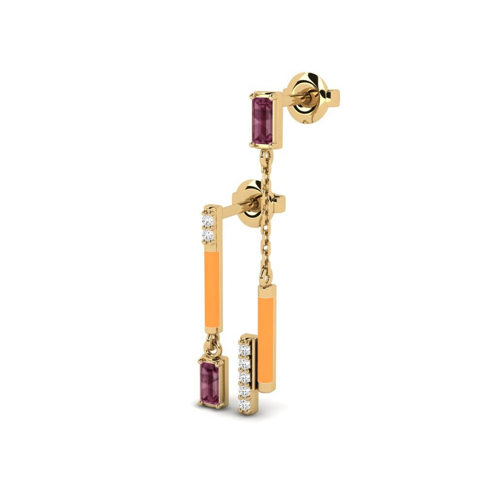 Rhodolite Garnet Women's Earring Gramvousa - SET