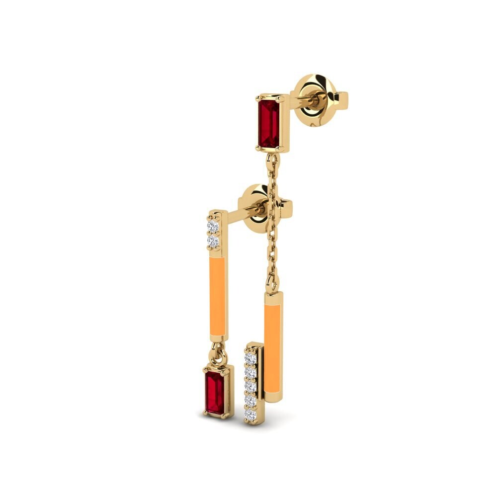 Circonita Roja Pendiente de mujer Gramvousa - SET