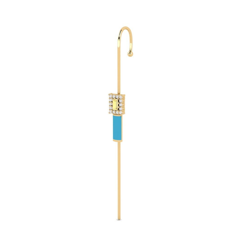 Zafiro amarillo Pendientes Griswold