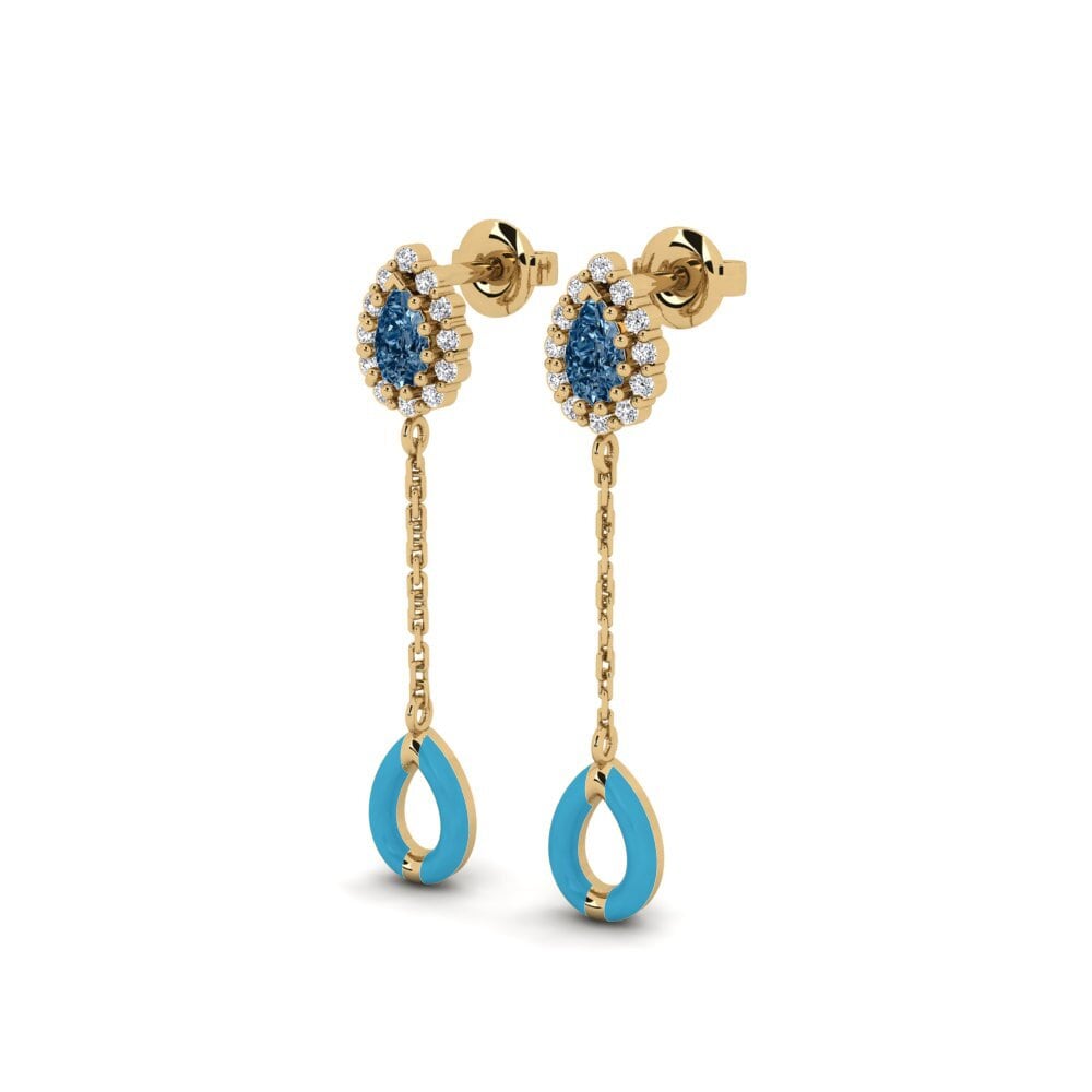 Diamante Azul Pendiente de mujer Groton - A