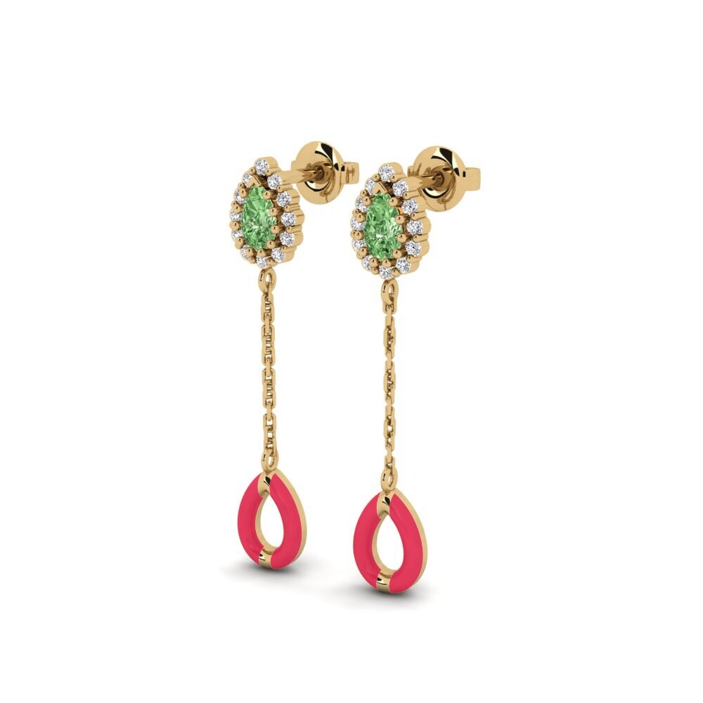 Diamante Verde Pendiente de mujer Groton - A
