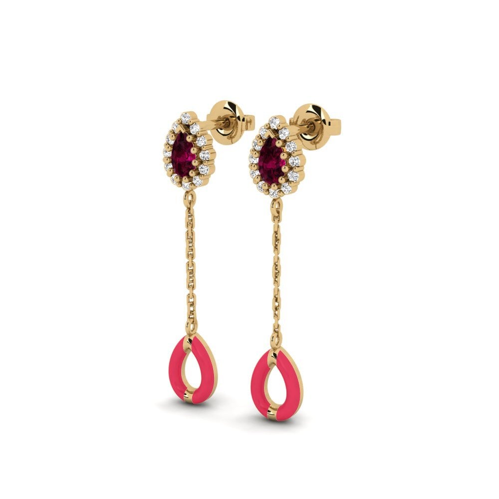Rhodolite Garnet Women's Earring Groton - A