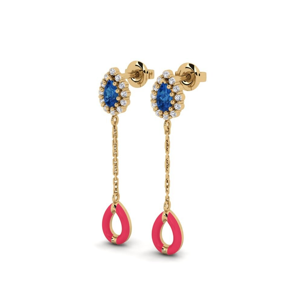 sapphire-zirconia ต่างหู Groton - A